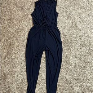 🩵Apt. 9 Blue V-Neck Jumpsuit with Elastic Waist